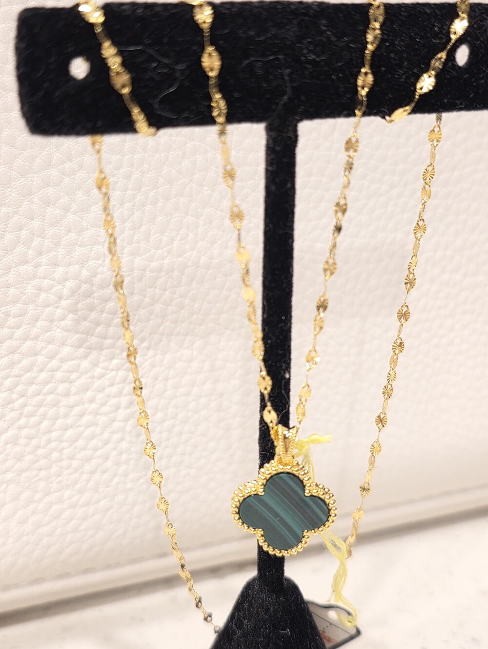 🎀✨️18K Real Gold Green Clover Pendant and 14K Gold Necklace🎀 - Picture 5 of 5